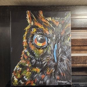 Beautiful Original Owl Painting by Patricia Winninger